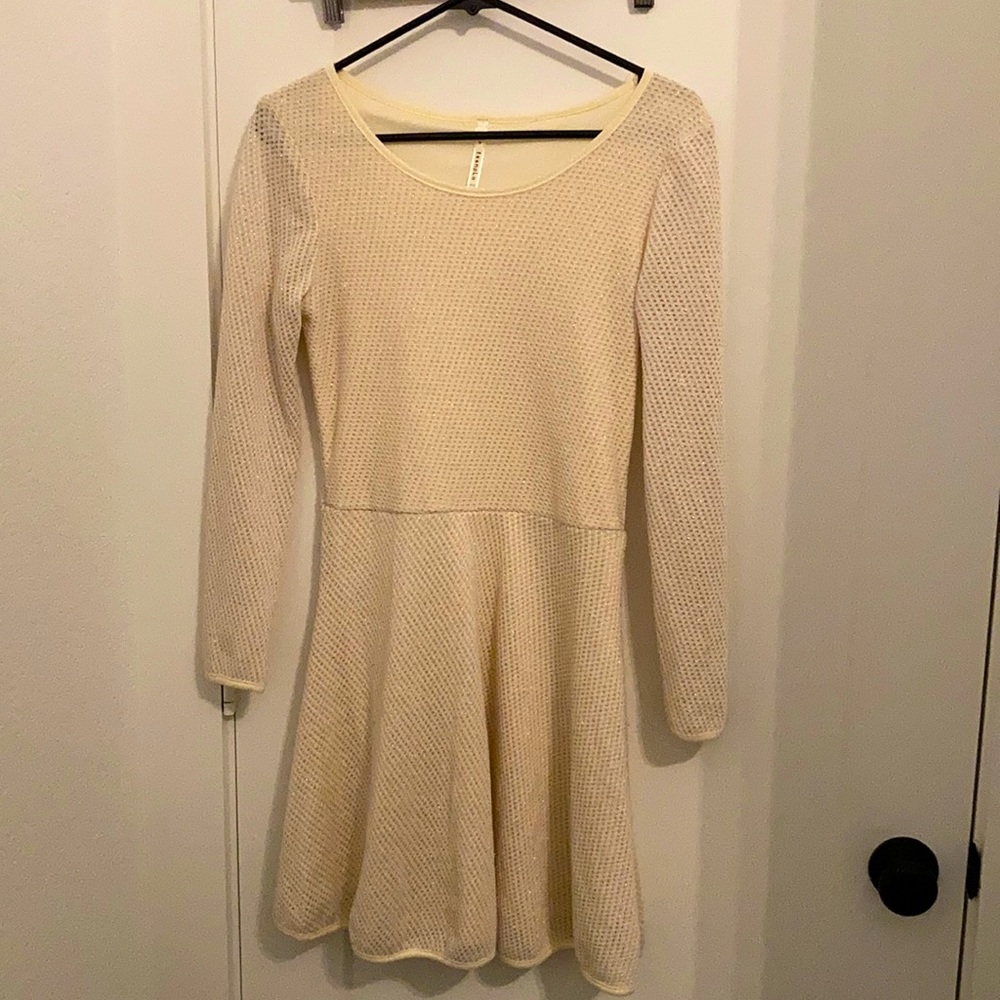 Gold and cream colored dress